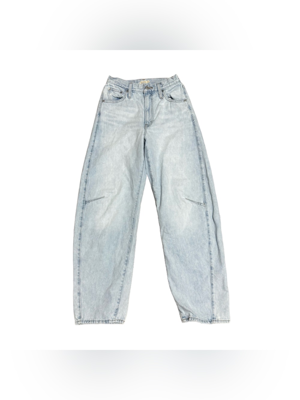 Levi's Cinch Barrel Jeans Women's 26 Light Wash High Rise Cotton Denim Trendy - Picture 3 of 6